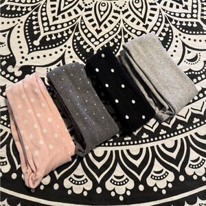 Girls knit cotton tights